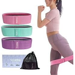 Bandas Elasticas Fitness/Bandas Ejercicios Gluteos/Bandas de Resistencia Especial para Ejercicios Piernas Gym, Pilates, Yoga, Crossfit, Musculacion/Antideslizante. 4 Bandas Elasticas Fitness/Bandas Ejercicios Gluteos/Bandas de Resistencia Especial para Ejercicios Piernas Gym, Pilates, Yoga, Crossfit, Musculacion/Antideslizante. (Set 3 Unidades)