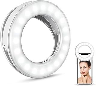 Selfie Light for Phone, 3 Brightness Levels And 36 LED Bulbs, ring light for phone, Rechargeable Clip-on Ring Light for Ph...