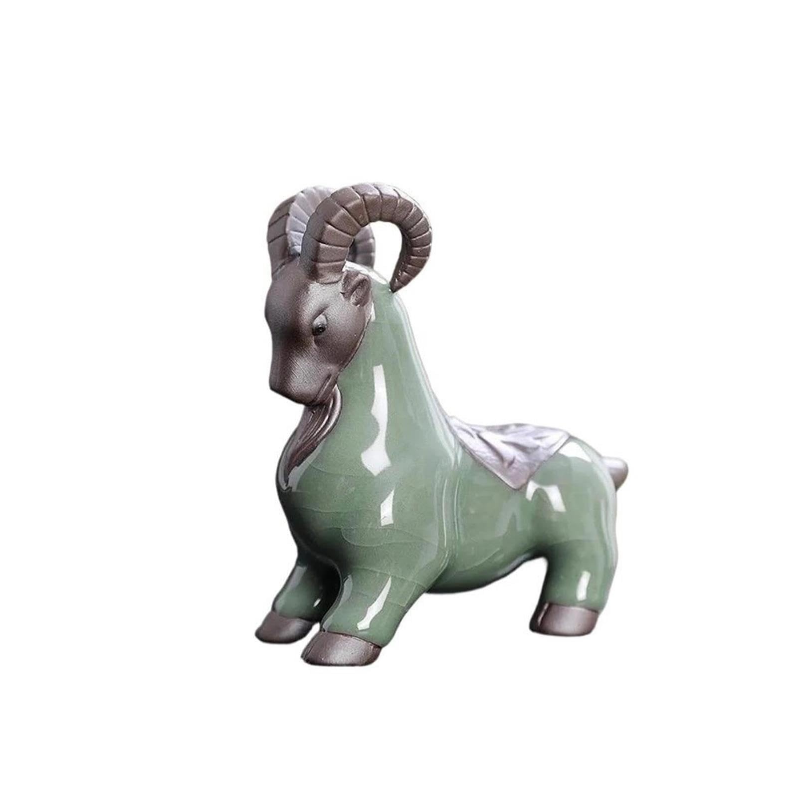 1 mascota de té de oveja de arcilla morada for escritorio