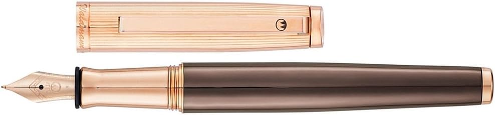 Waldmann Tuscany Fountain Pen Rose Gold / Chocolate / Sterling Silver Fine Nib