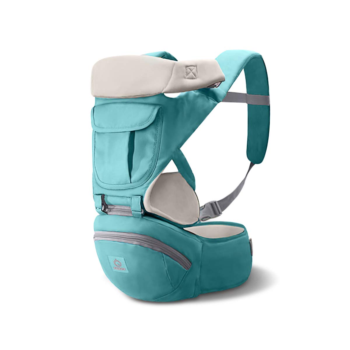 SONARIN 3 en 1 Multifuncional Hipseat Baby Carrier, Portador de bebé,Sling frontal para bebés,Ergonómica,Todas las estaciones(Verde)