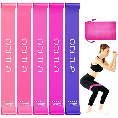 Odlila Resistance Bands, Exercise Workout Bands For Women And Men, 5 Set Of Stretch Bands For Booty Legs, Exercise Loop Bands For General Exercise, Stretching And Strength Training(Purple) #TOP6