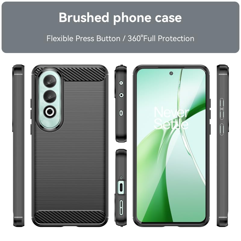Image of Hybrid Carbon Fiber Back Case for OnePlus Nord CE 4 (Black)