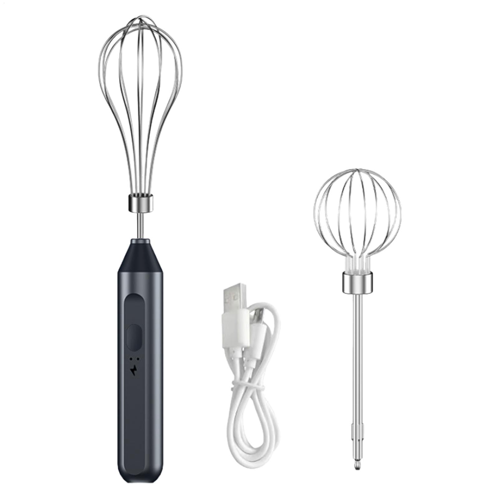 Electric Hand Blender,Handheld Milk Frother - USB Rechargeable Wireless Egg Whisks - 3 Speed Adjustable Stirrer Whisk for Sauces, Soup, Cooking, Butter, Egg