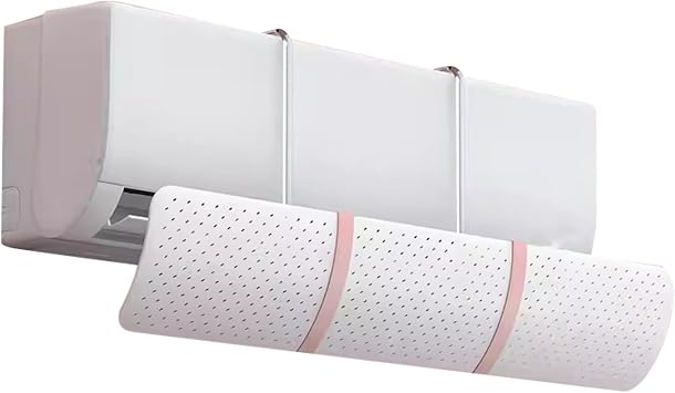 Air Conditioning Deflector, Collage Air Conditioner Deflector, Anti-Wind Baffles Air Conditioner Vent Deflector, for Wall-Mounted Air ConditionerPink
