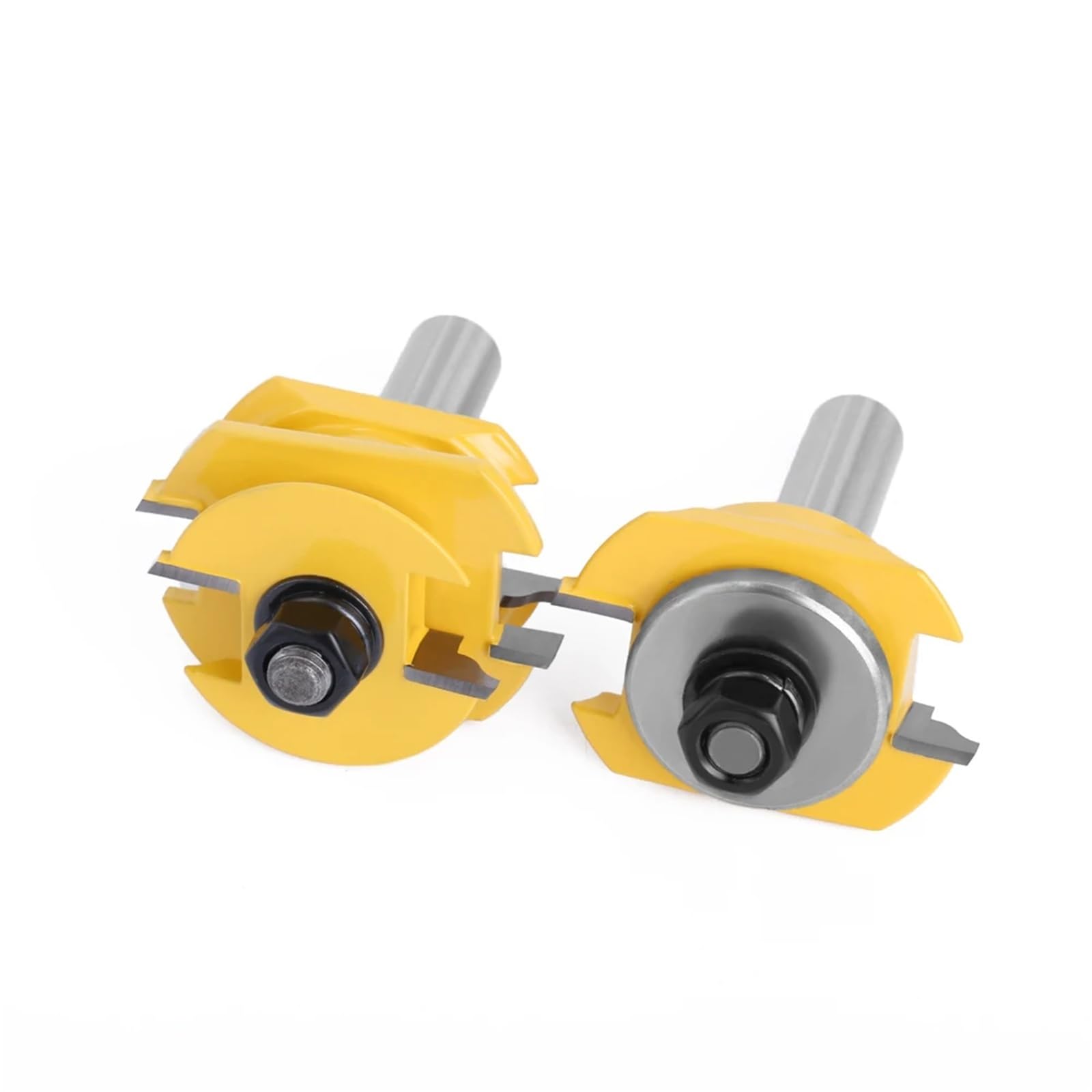 Fresa per incastri maschio-femmina, Set di 2 frese for porta in vetro con perline, gambo da 12 mm o,7(12mm Shank)