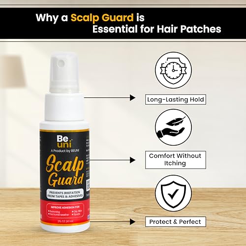 Image of Scalp Protector Guard Spray for Hair Patch & Wigs - Helps Prevent Irritation from Tape & Adhesive | Anti-Itching Formula | Reduces Discomfort & Improves Adhesion
