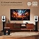 800X Subwoofer Aktiv 8 Zoll, 100Watt Sub Woofer mit RCA AUX LFE Eingänge, Integrierter Verstärker, MDF Gehäuse, Braun – Für Heimkino & HiFi