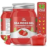 OALSE (18.5 OZ) Organic Sea Moss Gel Strawberry Flavor - Natural Seamoss Gel with 92 Minerals and Vi