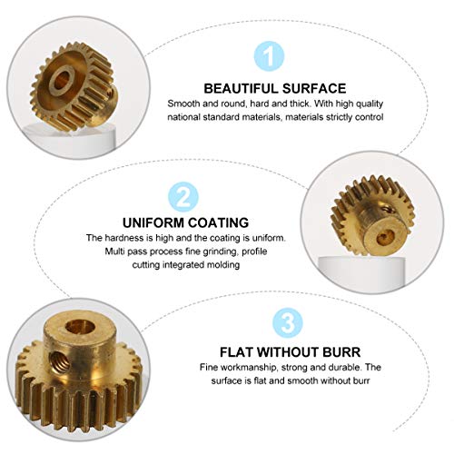ULTECHNOVO 3. Engrenagem Do Motor de Pinhão de 2 Mm 0. 5 Engrenagens Do Motor Sem Escova de Metal pa