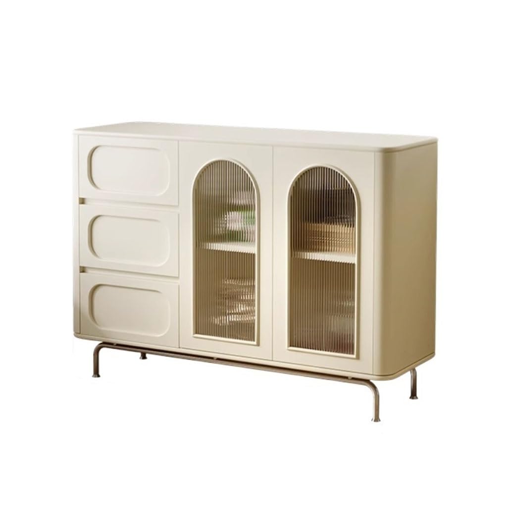 eexbz Side Board Simple Home Small Apartment Sideboard Living Room Cream Style Storage Cabinet Restaurant Kitchen Tableware Cabinet Sideboard Storage Cabinet