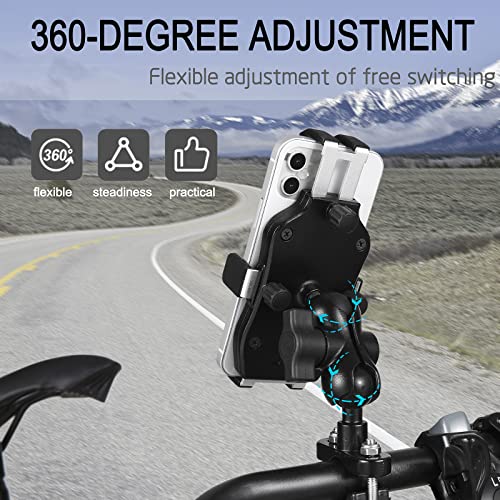 Motorcycle Bike Phone Mount, Bike Phone Holder Aluminum Alloy Material 360° Rotating Suitable For 4.7''-6.8'' Phones Cellphones… #TOP3