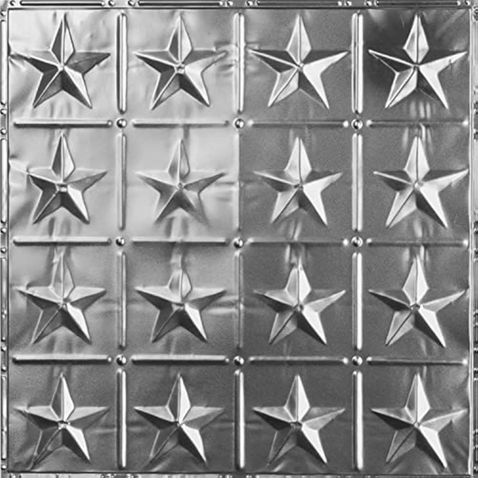 5-Pack Nail-Up Metal Tiles Pattern #36 Americana Star