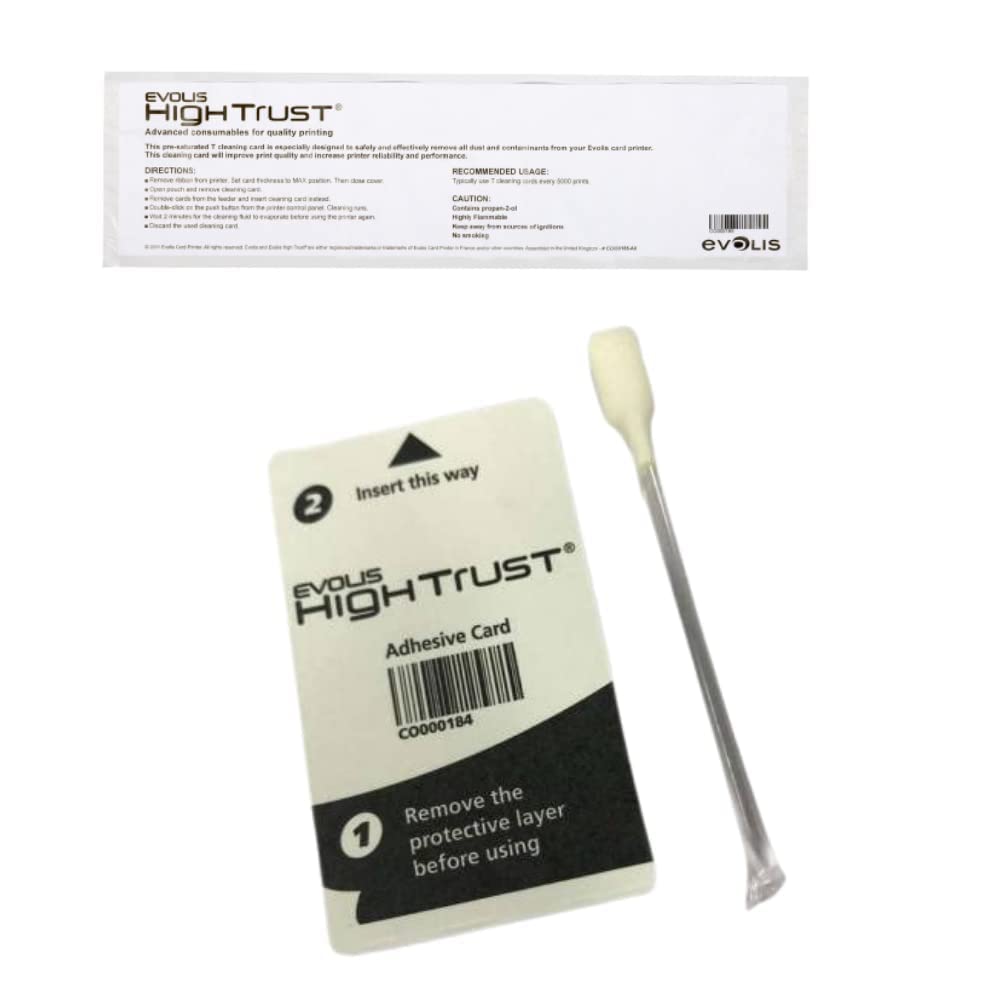 Evolis PRimacy Printer Cleaning kit Set 1 T Card 1 Short Card 1 Swab (B0CLB6R7KN) Amazon Price History, Amazon Price Tracker