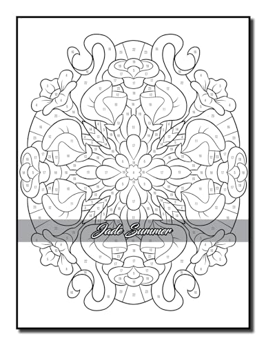 Color by Number Flowers: An Adult Coloring Book with Fun, Easy, and Relaxing Coloring Pages (Color by Number Coloring Books) - Image 27