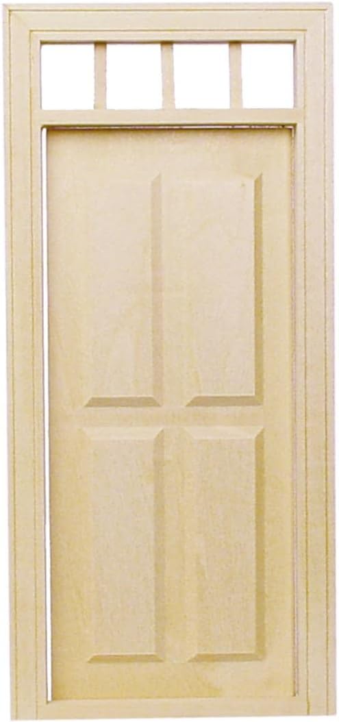 Dollhouse 4 Panel Transom Fanlight Door 1:24 Half Inch External DIY Builders