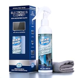 MiracleSpray for Electronics Cleaning, Safe Multisurface Cleaner for Any TV, Phone, Monitor, Keyboard, Screen, Computer, Includes Microfiber Towel – 8 Ounce Kit