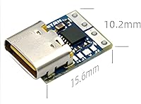 Vista 4 de JacobsParts USB tipo C PD 15 V CC módulo de disparador de potencia de voltaje fijo 5A Tipo-C entrada hembra