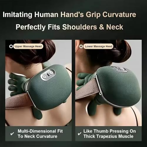 Image of Neck and Shoulder Massager with Heat, Bionic Shoulder Heated Massager, Neck Massager with Fingers, 4D Kneading Massage, Simulates a Real Palm Massage for Comfort, Relax Muscle Tension