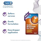 Care Sodium Bicarbonate Ear Drops, Simple, Effective and Gentle, Softens Ear Wax, Suitable from Children 1+ Years Old, Dropper Included, 10ml Drops - Image 2