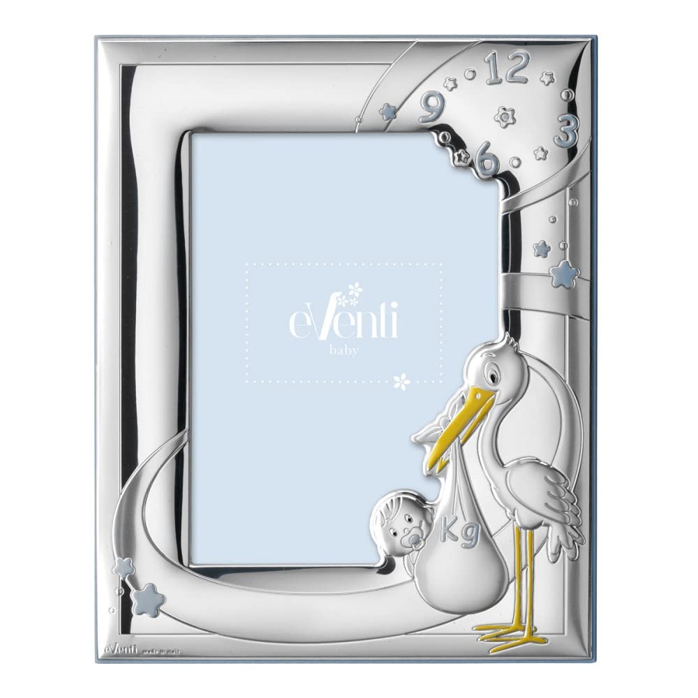 JOYERIA EL FARO | Marco de foto bautizo | Marco de plata bebe | Grabado personalizado | Presentación en estuche premium | Un regalo para toda la vida (13 x 18 CM)