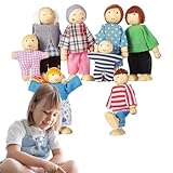 Matériau robuste : Ces figurines pour maison de sont fabriquées en bois massif résistant, conçues pour éviter la déformation ou les fissures. Elles offrent une base solide pour des jeux d'imagination où les explorent en sécurité les dynamiques familiales et les interactions sociales grâce à une construction durable.