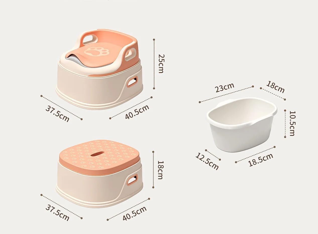 Toriox Multi-use Baby Potty Chair Training Potty Seat Kids Step Stool Toddler Toilet Baby Potty Training Seat 3 in 1 (Chair, Seat, Step Stool) With Handles Fits Round Oval Toilets (Sky Blue)