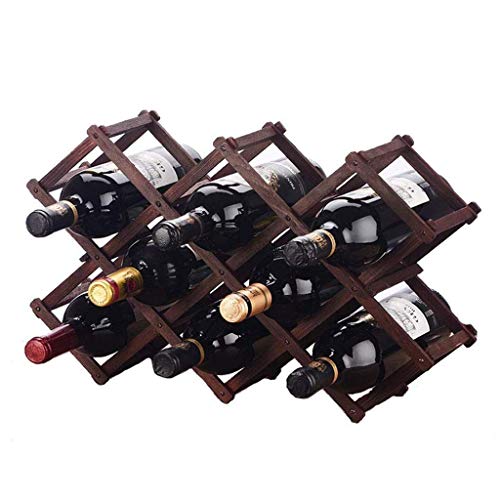 Soporte para 10 botellas de madera de pino miniatura 1