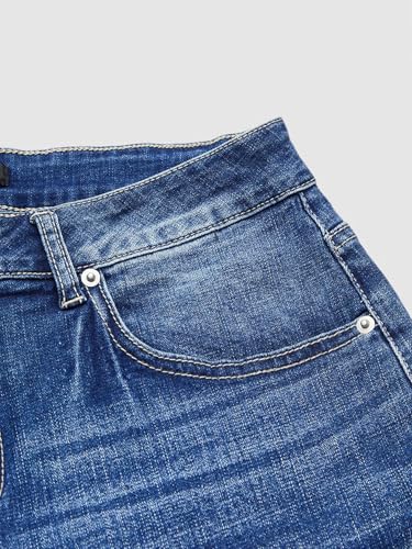 Flamingals Straight Leg Boyfriend Jeans for Women Trendy Mid Rise Wash Stretchy Casual Baggy Jeans4