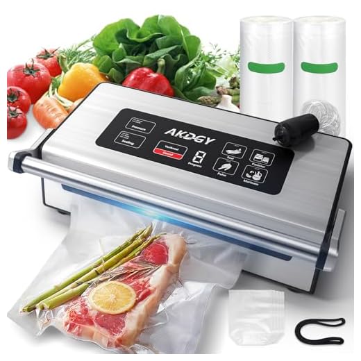95Kpa Liquid Vacuum Sealer Machine, Full Automatic Food Sealer for Dry/Liquid/Moist Foods | Strong Suction | Digital Timer | One-Touch Operation | Built-in Cutter & Bag Storage | Removable Drip Tray
