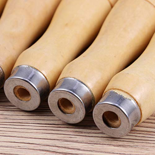 Yardwe 5Pcs 4 Inch Wooden Handle For File Cutting Tool Craft #TOP4
