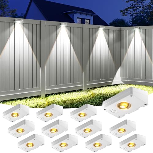 VOLISUN-Solar-Fence-Lights-Outdoor-12-Pack-3-Color-Temperature-Fence-Light VOLISUN Solar Fence Lights Outdoor 12 Pack, 3 Color Temperature Fence Light - Image 1