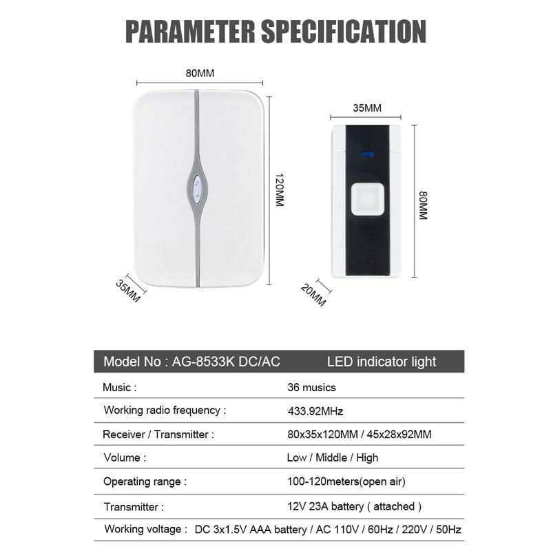 Sonnette de porte sans fil musicale pour accueillir vos proches - 7