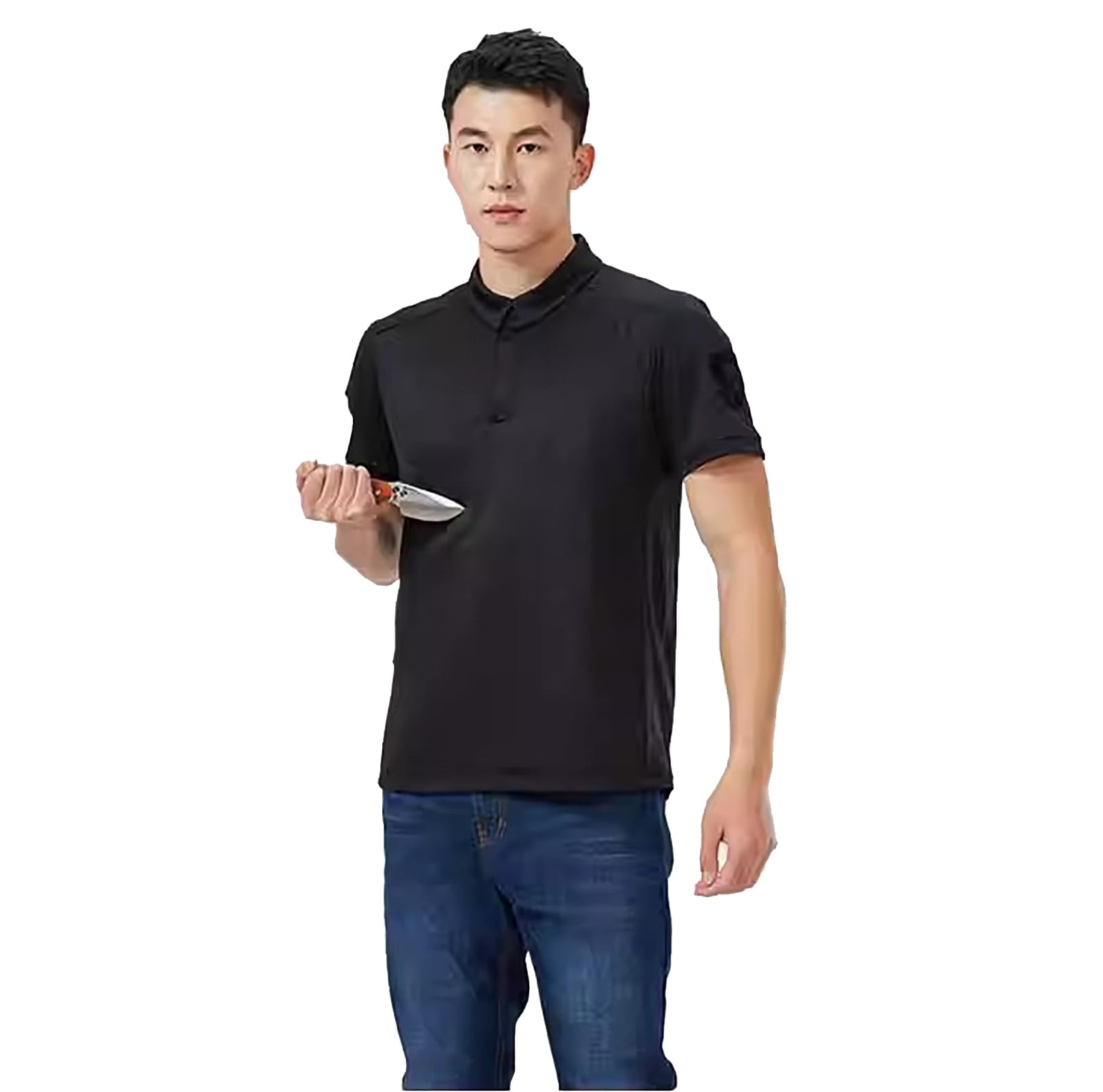 Pounjsd Unisex Black Stab Bullet Proof Vest Uk Security Jacket Level 5 Protective Clothing Anti Cut Security Clothing Tactical Jacket Cut-Proof T-Shirts Stab Vests For Personal Safety (S)