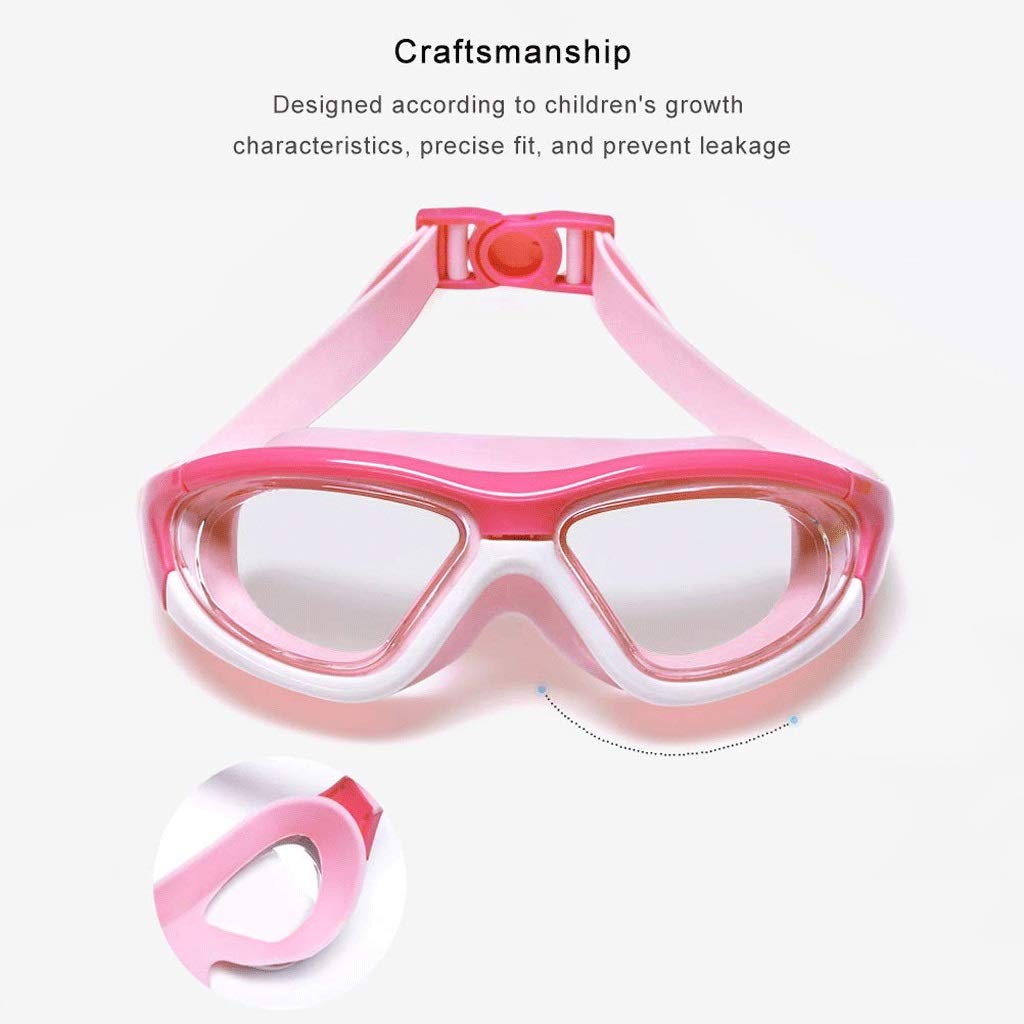 Occhialini da Nuoto, PRO Occhialini da Nuoto per Donna Uomo Gioventù Adulto Bambini - Lenti Tinta Trasparente Anti Nebbia UV Regolazione Rapida Ampia visuale di Grandi Dimensioni - Interno /