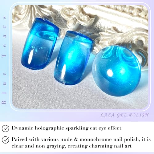 Esmalte gel Cat Eye Laza 15ml Blue Tears brillante miniatura 5