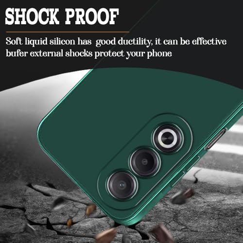 Image of Back Cover for Oppo A3 Pro 5G / K12x 5G | Full Camera Protection | Premium Liquid Silicon Case | Flexible Bumper Case for Oppo A3 Pro 5G / K12x 5G (Green)