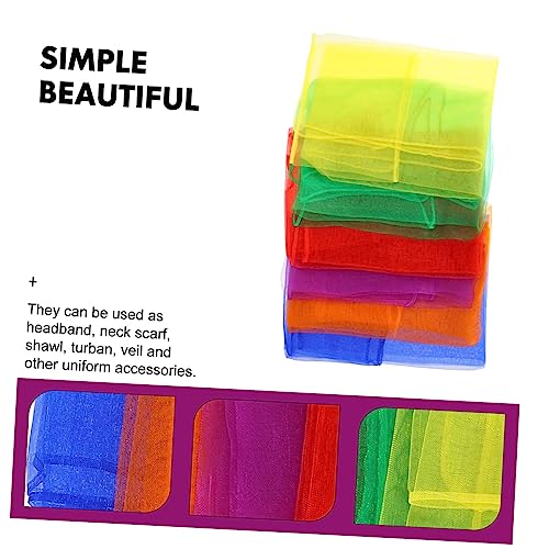 12pcs Performance Silk Scarves Dance Scarf Headscarf Boys and Girls Face Covering Beach Travel Friendly2