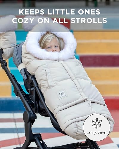 Image of 7AM Enfant Stroller Blanket 212 - Adjustable Baby Car Seat Zipped Blanket for Babies Winter, Unisex Multi Purpose Fleece Lined Warm Hooded Toddler Footmuff Water Repellent | (6M - 4T)