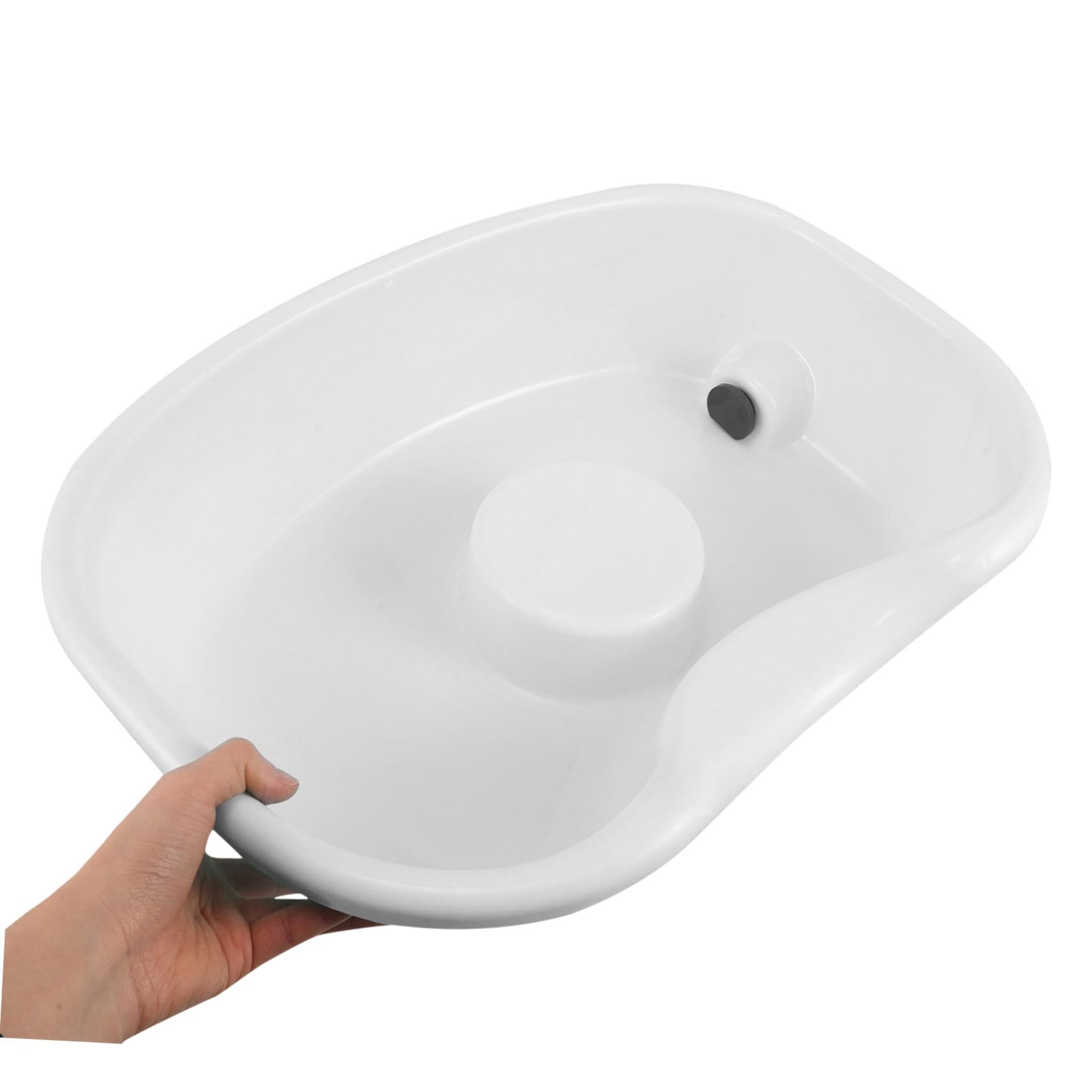 Lavacabezas Portátil de Plástico Blanco para Lavado de Cabeza