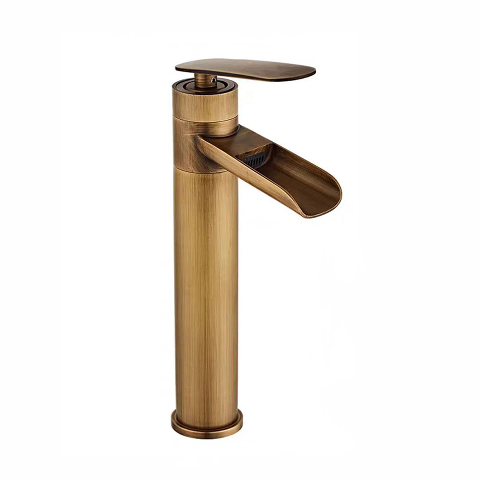 Elegante grifo de cascada de latón – Grifo mezclador retro para exteriores, caliente y frío, monomando para fregadero de jardín, accesorio de agua duradero para uso doméstico y jardín