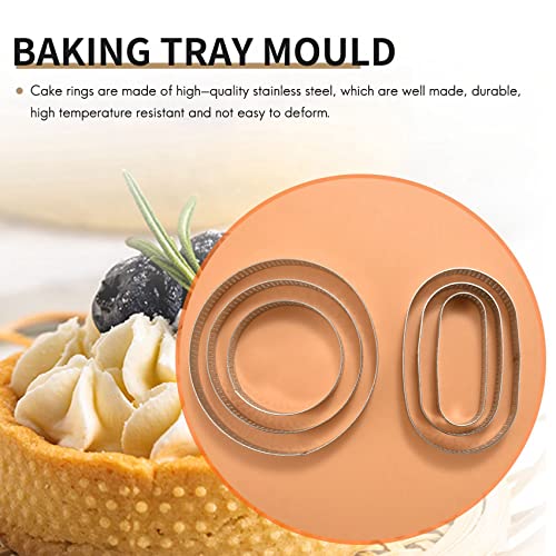 Jumynooy Stainless Steel Perforated Tart Rings,Heat-Resistant Porous Cake Mousse Molds,Non-Stick Bottom Tower Pie Cake Rings #TOP4
