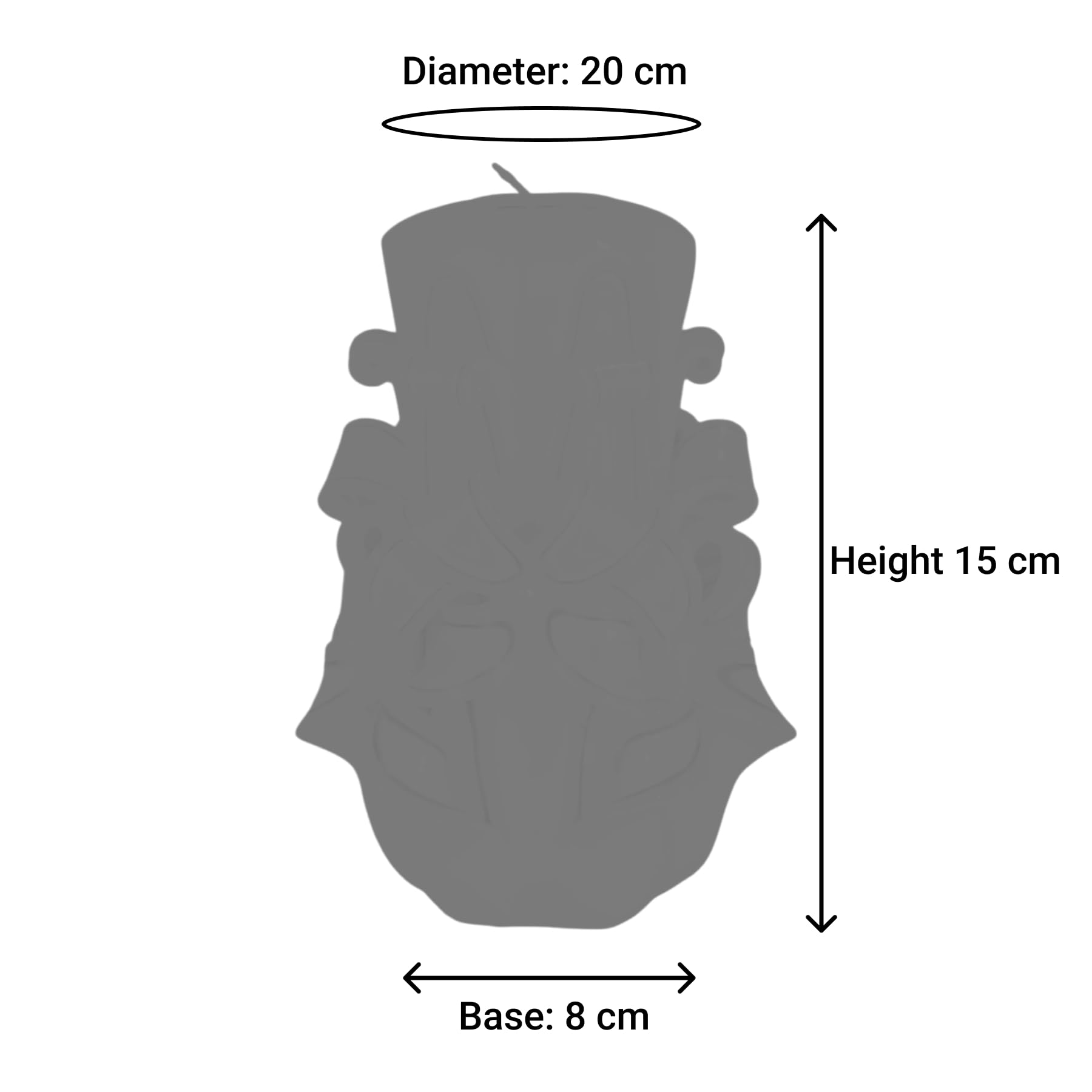 Handgemachte Designkerze, geruchlose dekorative Kerze 80 x 150 mm, 56 Stunden lange brennende zylindrische Kerze, rauchfreie Baumwolldochte, ideale Heimdekoration und vielseitiges Geschenk