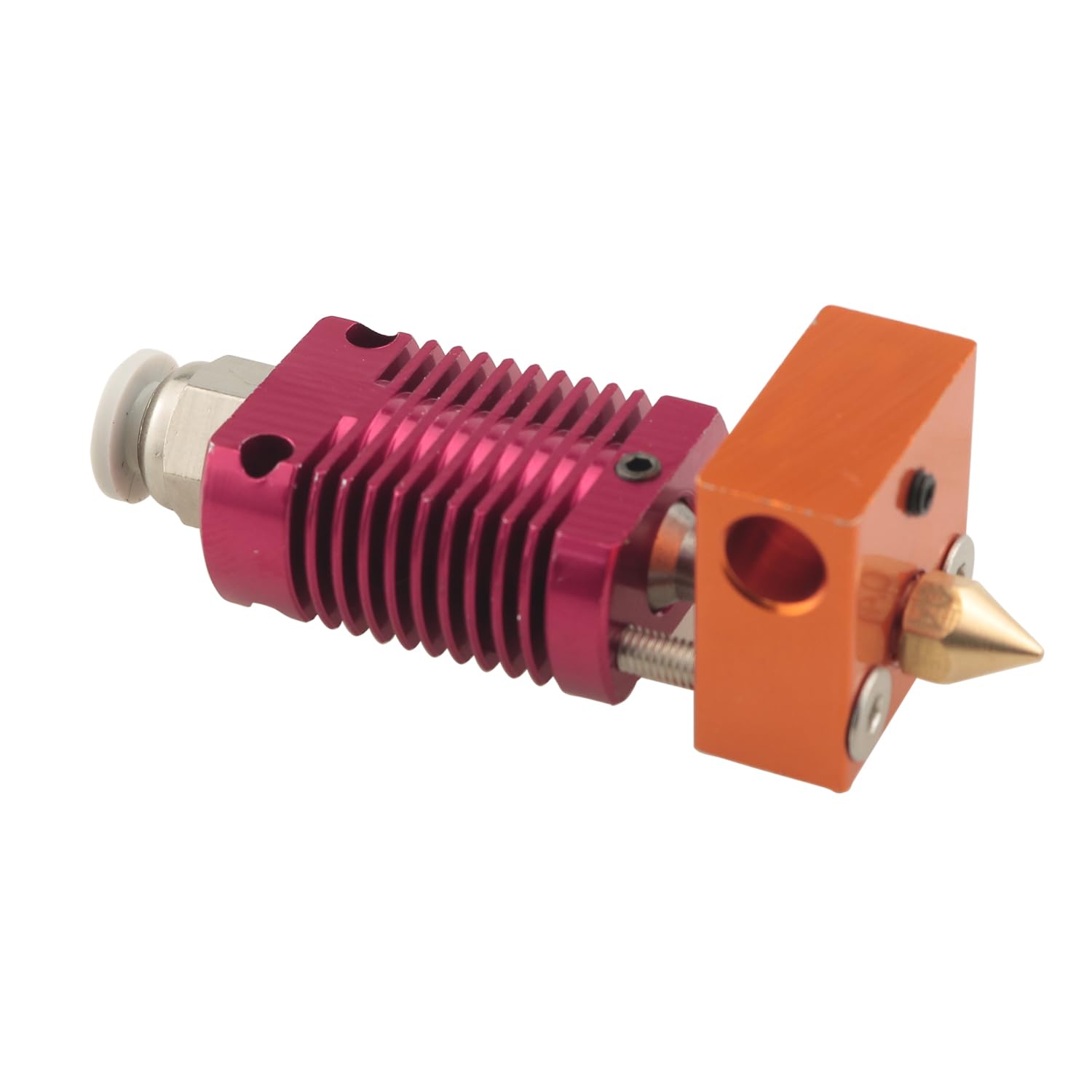 ZCZQC CR10 Extrusion Head Extruder Heated Aluminum Block Printhead Nozzle 0.4mm Remote Brass Nozzle Throat Pipe Length 30mm 3D Printer Assembly Extrusion Hot End Kit