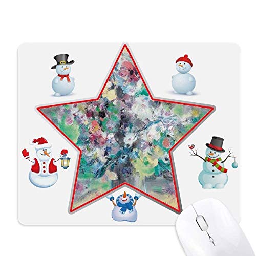 Tapis de souris bonhomme de neige antidérapant pour éviter les glissements de bureau en hiver