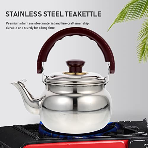 UPKOCH Tetera de 1 litro de acero inoxidable, apta para cocinas de inducción, para excursiones de cocina, picnic… - Imagen 7