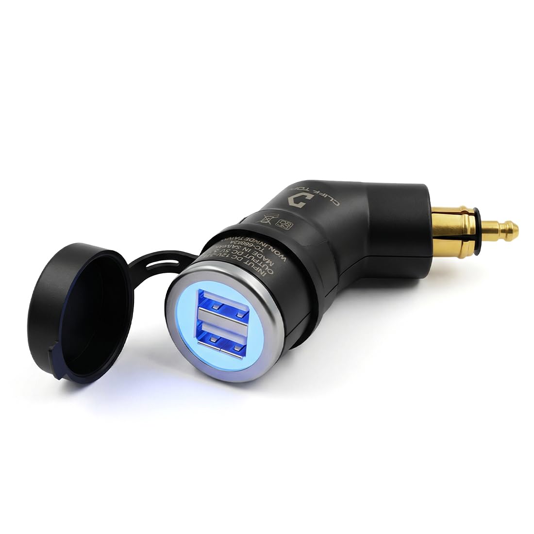 Prise Allume-cigare Adaptateur 12V Bike It - Aluminium - Double USB Et USB-C