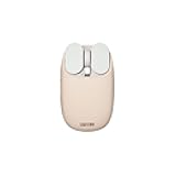 Wavy Chips Dual-Mode Wireless Mouse with 5 Adjustable DPI Levels Compatible with Windows, MacOS, iOS, Android (Milk Tea)