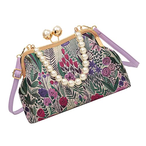 Sac à main à bandoulière de luxe rétro brodé à la main