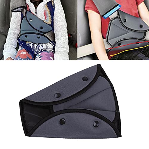 1 STÜCKE Sicherheitsgurtversteller für Kinder Auto Sicherheitsgurt Sichere Abdeckung Gurtpolster Baby Erwachsene Schulter Nacken Dreieck Positioner (Grau)